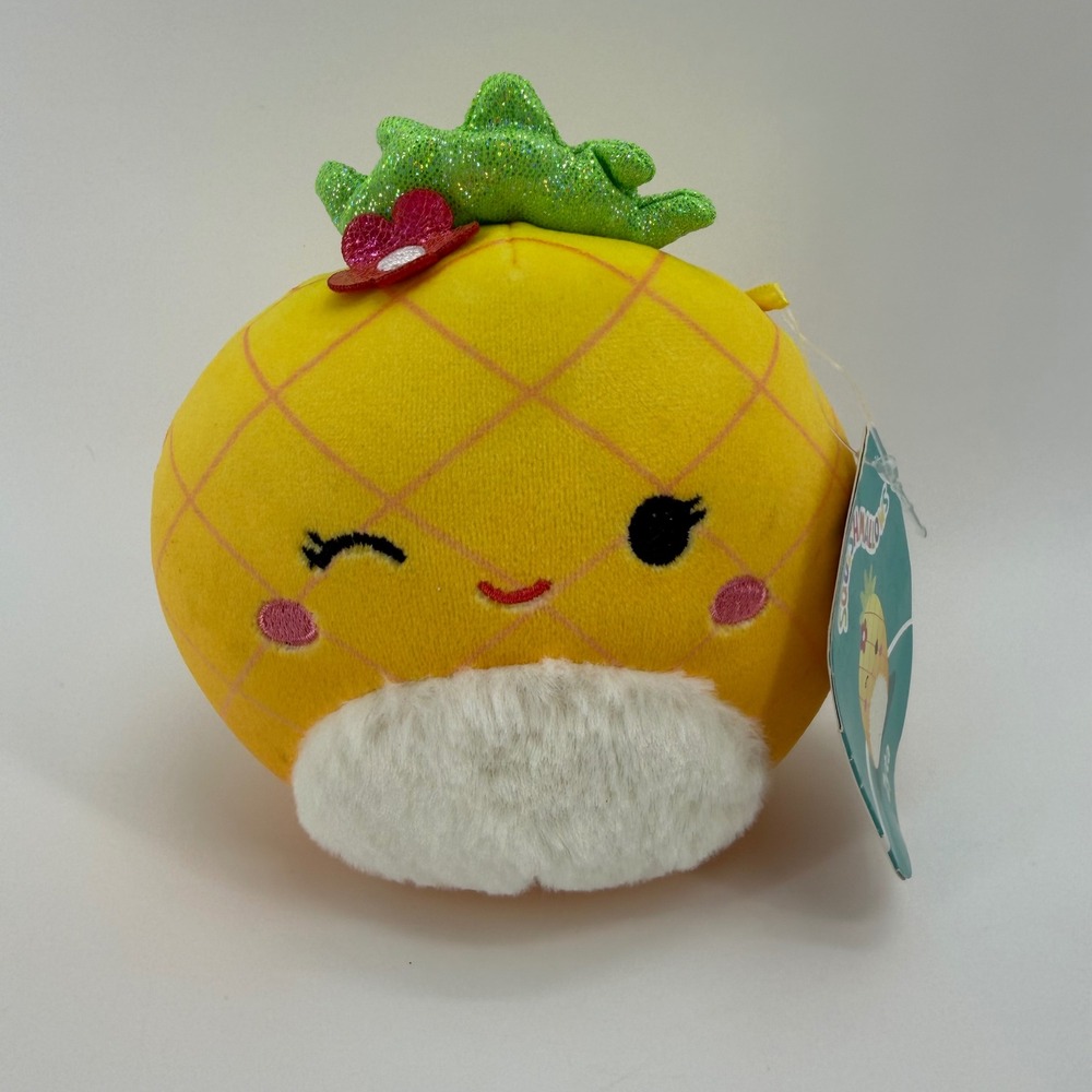 Squishmallows Zyta the Pineapple 5 Inch Fuzzy Belly Winking Fruit Plush NWT